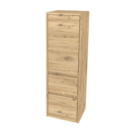 Mereo, Mereo Opto fürdőszobaszekrény 125 cm magas, jobbra nyíló, Multidecor, Tölgyfa San remo homokszín, MER-CN995PDSAN