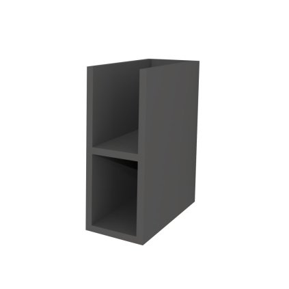 Mereo, Mereo Aira, fürdőszobaszekrény 20 cm, alsó rész, Multidekor, Gyémántszürke, MER-CN797SSEDD