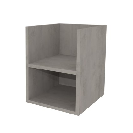 Mereo, Mereo Aira, fürdőszobaszekrény 40 cm, lábazat, Multidecor, Chromix ezüst, MER-CN795SACST