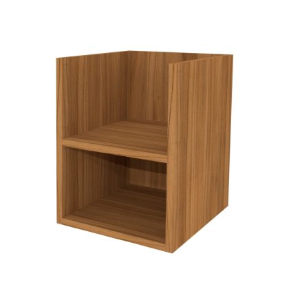 Mereo, Mereo Aira, fürdőszoba szekrény 40 cm, talp, Multidecor, natúr dijoni dió, MER-CN795SODP1