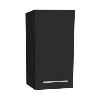 Mereo, Mereo Bino fürdőszobaszekrény felső 63 cm, bal oldali, Multidecor, Fekete Supermat, MER-CN695CIPM