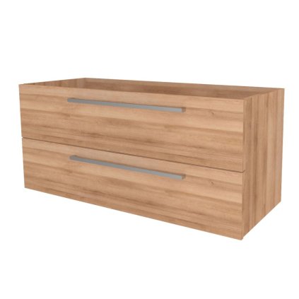 Mereo, Mereo Bino, fürdőszobaszekrény 121 cm, Multidekor, Riviera hegyi tölgy, MER-CN693SDMON