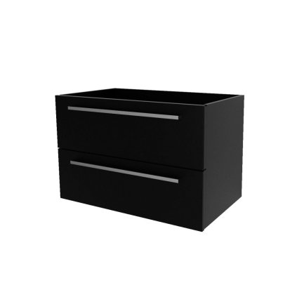 Mereo, Mereo Bino, fürdőszoba szekrény 81 cm, Multidecor, Fekete Supermat, MER-CN691SCIPM