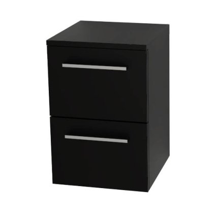 Mereo, Mereo Bino, fürdőszobai alsó szekrény 50 cm, Multidecor, Fekete Supermat, MER-CN694CIPM