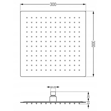 126588 6 mexen cube dr02 podomietkovy vanovy a sprchovy set s hlavovou sprchou 30x30 cm 7v1 chromova 77503dr0230 00