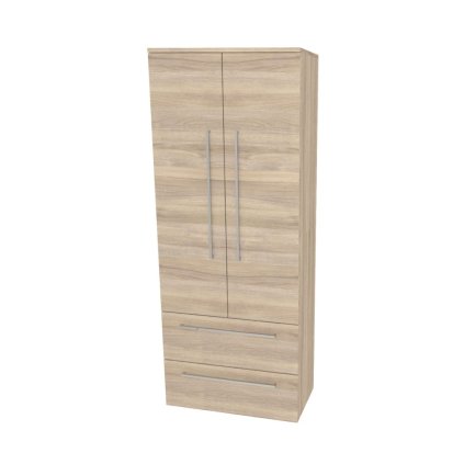 Mereo, Mereo Bino, fürdőszobaszekrény 163 cm magas, dupla, Multidekor, Szőke Liberty Elm, MER-CN699BLE1