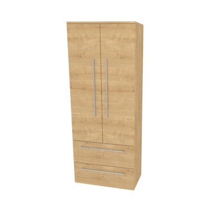 Mereo, Mereo Bino, fürdőszobaszekrény 163 cm magas, dupla, Multidekor, Arlington Oak, MER-CN699DARL