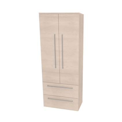 Mereo, Mereo Bino, fürdőszobaszekrény 163 cm magas, dupla, Multidekor, Patinás tölgy, MER-CN699DUP1