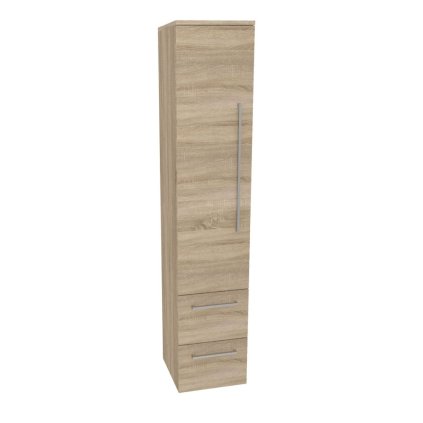 Mereo, Mereo Bino, fürdőszoba szekrény 163 cm magas, bal, Multidecor, Bardolino tölgy, MER-CN697DBAR