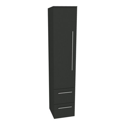 Mereo, Mereo Bino, fürdőszobaszekrény 163 cm magas, bal oldali, Multidecor, Antracit szürke, MER-CN697SEAN