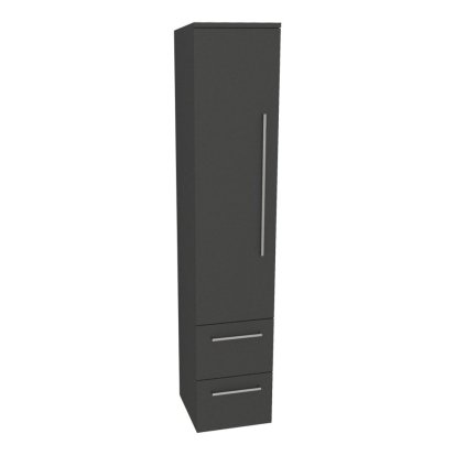 Mereo, Mereo Bino, fürdőszobaszekrény 163 cm magas, bal oldali, Multidekor, Gyémántszürke, MER-CN697SEDD