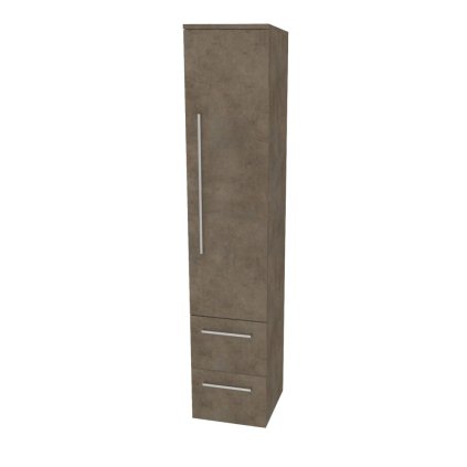 Mereo, Mereo Bino, fürdőszobaszekrény 163 cm magas, jobbos, Multidecor, Chicago Concrete sötétszürke, MER-CN698BCS2