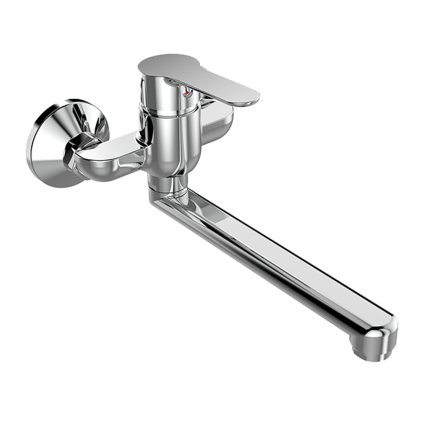 595849 mereo mereo drezova nastenna bateria zuna 100 mm s ramienkom plochym rovnym 300 mm chrom mer cb302a06z