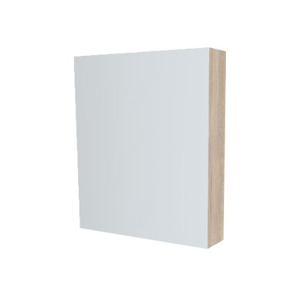 Mereo, Mereo Fürdőszobai tükrös szekrény 60 cm, galéria, 1x bal oldali ajtó, Multidekor, Szőke Liberty Elm, MER-CN798G61BLE1