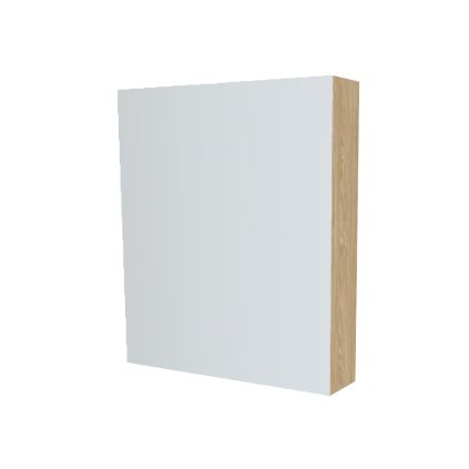 Mereo, Mereo Fürdőszobai tükrös szekrény 60 cm, galéria, 1x bal oldali ajtó, Multidekor, Olajozott tölgy, MER-CN798G61DUO1