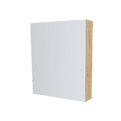 Mereo, Mereo Fürdőszobai tükrös szekrény 60 cm, galéria, 1x bal oldali ajtó, Multidekor, Tölgy San remo homokszín, MER-CN798G61DSAN
