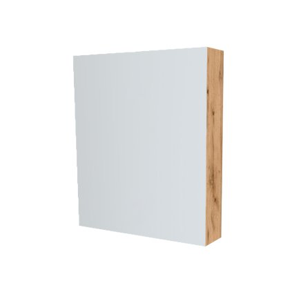 Mereo, Mereo Fürdőszobai tükrös szekrény 60 cm, galéria, 1x bal oldali ajtó, Multidekor, Wotan tölgy, MER-CN798G61DWOT