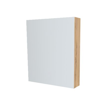Mereo, Mereo Fürdőszobai tükrös szekrény 60 cm, galéria, 1x bal oldali ajtó, Multidekor, Natúr csendes-óceáni dió, MER-CN798G61OPP2