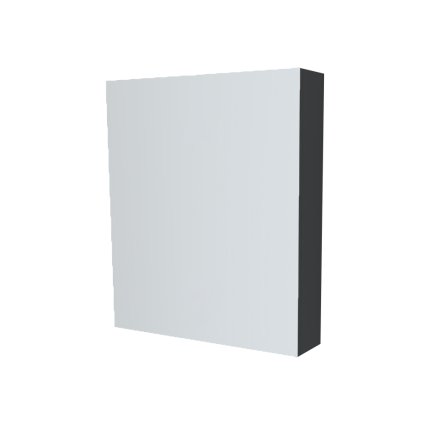 Mereo, Mereo Fürdőszobai tükrös szekrény 60 cm, galéria, 1x bal oldali ajtó, Multidekor, Antracit szürke, MER-CN798G61SEAN