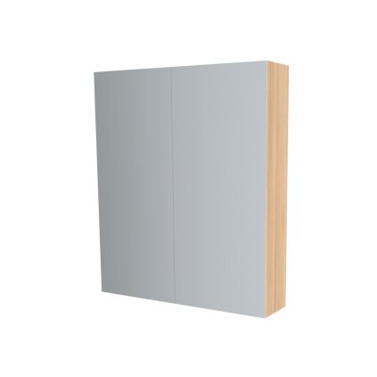 Mereo, Mereo Fürdőszobai tükrös szekrény 80 cm, galéria, 2 ajtó, Multidekor, Tölgyfa homokszín Barbera, MER-CN798G82DSB1