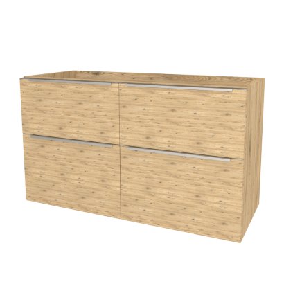 Mereo, Mereo Mailo, fürdőszobaszekrény 121 cm, króm fogantyú, Multidecor, Tölgy San Remo homokszín, MER-CN593SDSAN