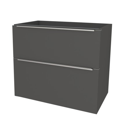 Mereo, Mereo Mailo, fürdőszobaszekrény 81 cm, króm fogantyú, Multidecor, Gyémántszürke, MER-CN591SSEDD