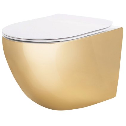 610888 rea carlo mini tornado zavesna wc misa 490x355x350mm toaletne sedadlo biela zlata rea c6006