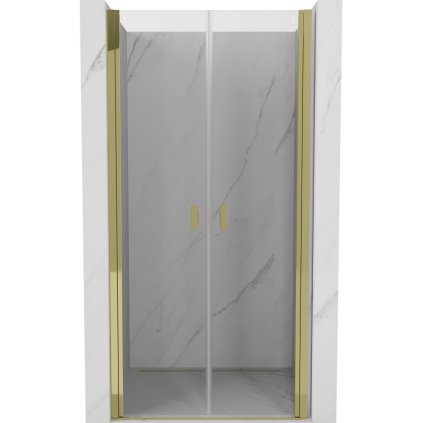 Mexen MIST nyíló zuhanyajtó (d+d) 75x200 cm 6mm arany, átlátszó, 8A7-075-000-50-00