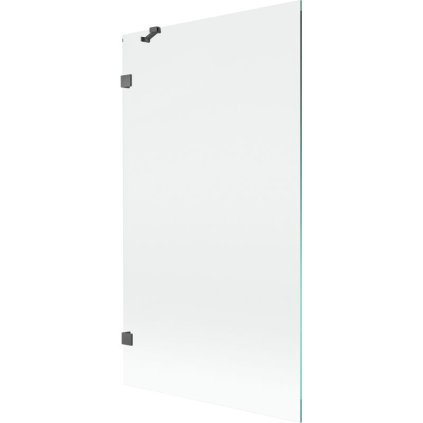 Mexen, Mexen Lunar 1 szárnyú kádparaván 100 x 150 cm, átlátszó, szálcsiszolt fegyverszürke - 897-100-000-66-00