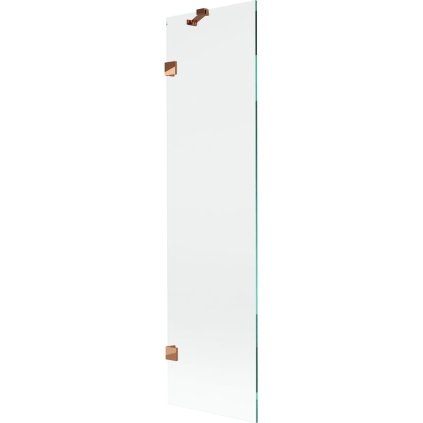 Mexen, Mexen Lunar 1 szárnyú kádparaván 50 x 150 cm, átlátszó, rozéarany - 897-050-000-60-00