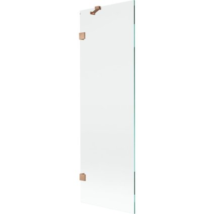 Mexen, Mexen Lunar 1 szárnyú kádparaván 60 x 150 cm, átlátszó, szálcsiszolt réz - 897-060-000-65-00