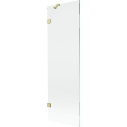 Mexen, Mexen Lunar 1 szárnyú kádparaván 60 x 150 cm, átlátszó, szálcsiszolt arany - 897-060-000-55-00