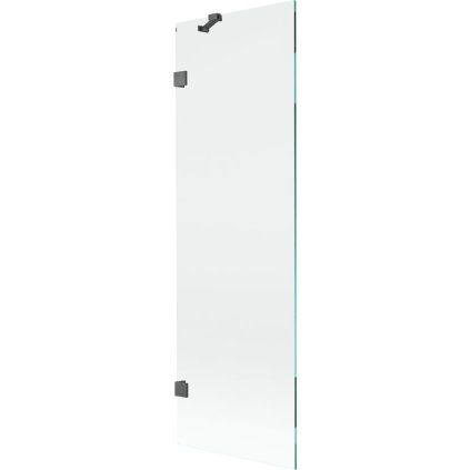 Mexen, Mexen Lunar 1 szárnyú kádparaván 60 x 150 cm, átlátszó, szálcsiszolt fegyverszürke - 897-060-000-66-00