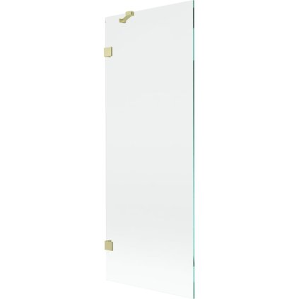 Mexen, Mexen Lunar 1 szárnyú kádparaván 70 x 150 cm, átlátszó, szálcsiszolt arany - 897-070-000-55-00