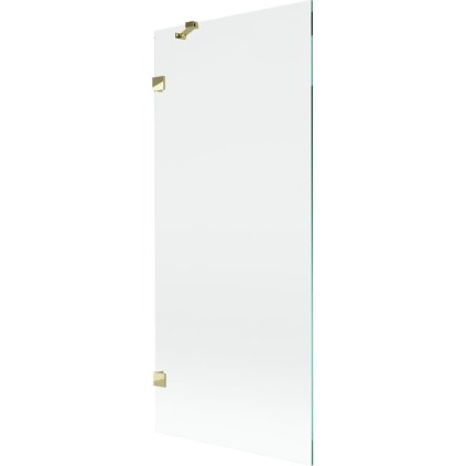 Mexen, Mexen Lunar 1 szárnyú kádparaván 80 x 150 cm, átlátszó, arany - 897-080-000-50-00