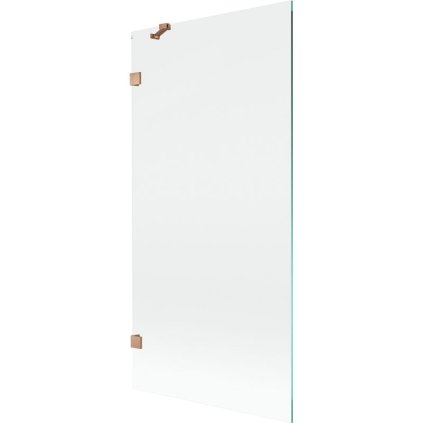 Mexen, Mexen Lunar 1 szárnyú kádparaván 90 x 150 cm, átlátszó, szálcsiszolt réz - 897-090-000-65-00