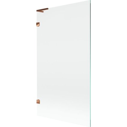 Mexen, Mexen Lunar L 1 szárnyú kádparaván 100 x 150 cm, átlátszó, rozéarany - 897L-100-000-60-00