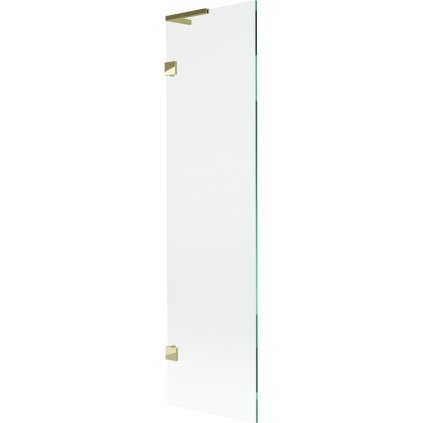 Mexen, Mexen Lunar L 1 szárnyú kádparaván 50 x 150 cm, átlátszó, arany - 897L-050-000-50-00