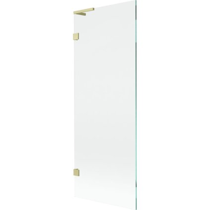 Mexen, Mexen Lunar L 1 szárnyú kádparaván 70 x 150 cm, átlátszó, szálcsiszolt arany - 897L-070-000-55-00