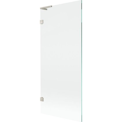 Mexen, Mexen Lunar L 1 szárnyú kádparaván 80 x 150 cm, átlátszó, szálcsiszolt nikkel - 897L-080-000-97-00-00