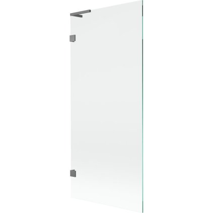 Mexen, Mexen Lunar L 1 szárnyú kádparaván 80 x 150 cm, átlátszó, vörösöntvény - 897L-080-000-95-00