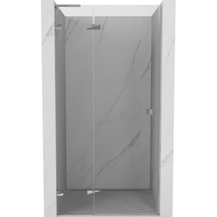 Mexen, Mexen Lunar L Bal oldali billenő zuhanyajtó 125 cm, átlátszó, króm - 834L-125-000-01-00-L