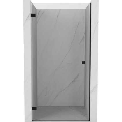 Mexen, Mexen Lunar-B Bal oldali billenő zuhanyajtó 75 cm, átlátszó, fekete - 832-075-000-70-00-L