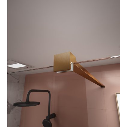 ErgaParisWalkInClearGlassGoldenBrushedProfile 2