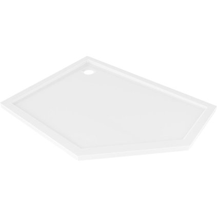 Mexen Flow Slim, bal oldali ötszögletű zuhanytálca 90 x 80 cm, fényes fehér, 46P108090L