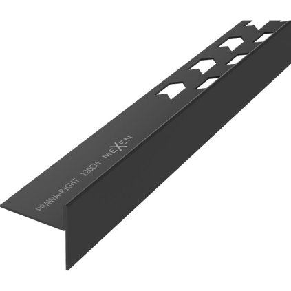 Mexen Line-B szegélyléc 120 cm jobbos, matt fekete, 187001120R