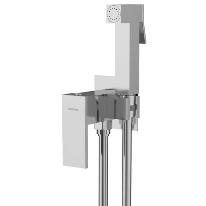 Sapho, CUBEMIX rejtett bidé csaptelep Stop spray-vel, négyzet, króm, CM040