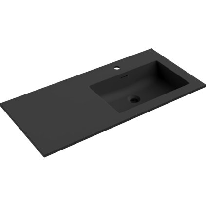 Mexen Otis, beépített mosdó 101 x 46,5 cm, jobb oldali, matt fekete, 25181071P