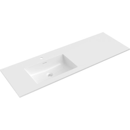 Mexen Otis, beépített mosdó 141 x 46,5 cm, bal oldali, fényes fehér, 25181400L
