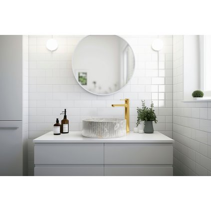 Invena Glamour Trend, pultra szerelhető mosdó 360x360x120 mm, kőutánzat, INV-CE-63-703-C